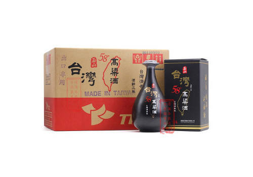 58度玉山台湾高粱酒黑瓷瓶三年陈高500mlx6瓶整箱价格？
