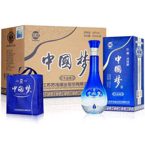 52度苏沟中国梦生态蓝6瓶整箱价格范围
