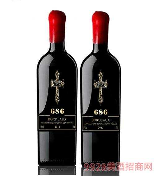 法国xsn十字架红酒