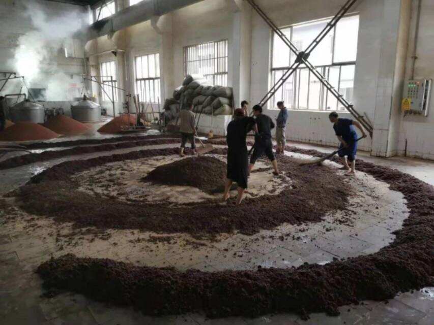 茅台镇酒厂有一份苦差，叫今天“耖沙”啦！不是“造沙”！