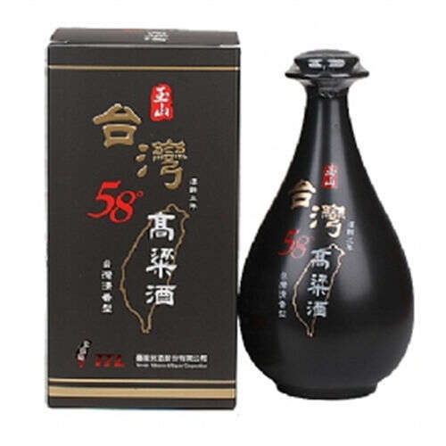58度玉山台湾高粱酒三年窖藏黑瓷瓶清香型白酒价格在多少