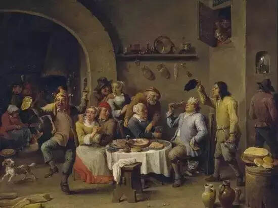 欧洲自古以来的酒文化，从油画中就可以看出