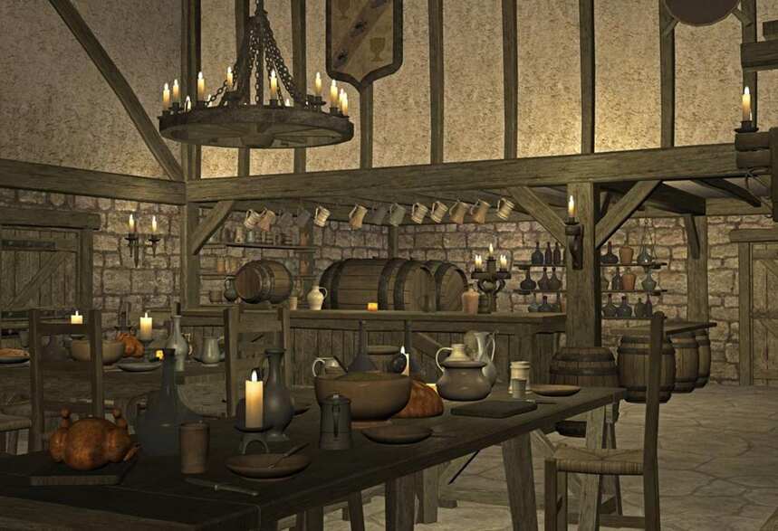 这是中世纪前后欧洲的酒吧，你觉得和电影中所呈现的差距大吗？