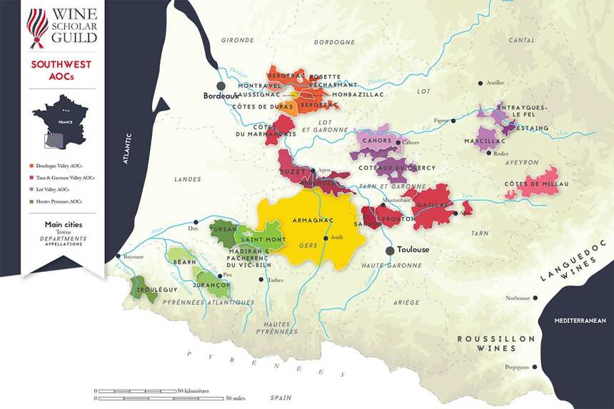 世界重要的葡萄酒产区：法国西南部在哪里？（附地图）