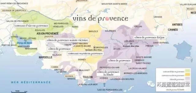法国葡萄酒产区知识点之出品桃红的普罗旺斯