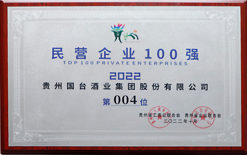 贵州民营企业100强榜单出炉，这家酒企位列第四