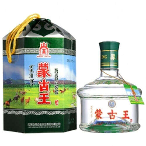 38度蒙古王绿色天堂浓香型白酒一般市场价